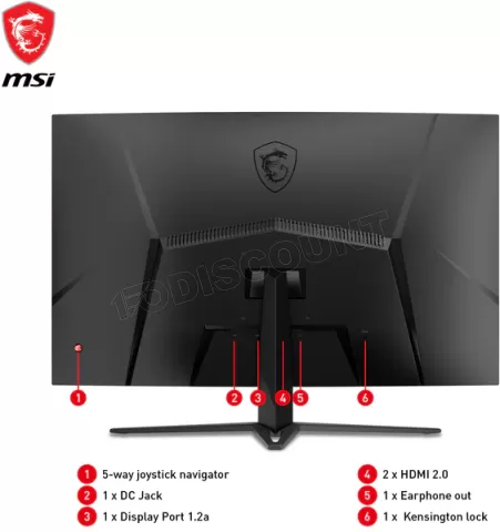 Photo de Ecran incurvé 32" MSI Gaming G32C4X Full HD 250Hz (Noir)