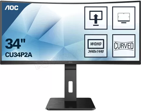 Photo de Ecran incurvé 34" AOC CU34P2A UWQHD (Noir) 100Hz