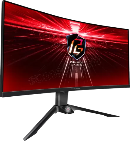 Photo de Ecran incurvé 34" ASRock Phantom Gaming PG34WQ15R2B UWQHD (Noir) 165Hz