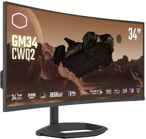Photo de Ecran incurvé 34" Cooler Master GM34-CWQ2 UWQHD 165Hz (Noir)