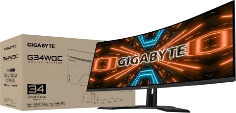 Photo de Ecran incurvé 34" Gigabyte G34WQC UWQHD 144Hz (Noir)