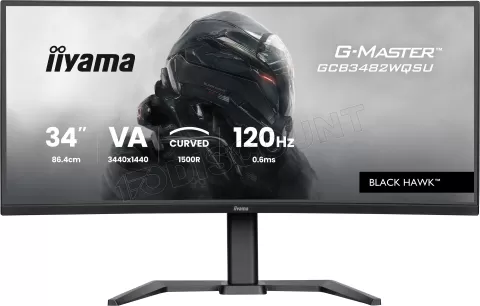 Photo de Ecran incurvé 34" Iiyama G-Master Black Hawk GCB3482WQSU-B1 UWQHD 120Hz (Noir)