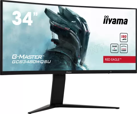 Photo de Ecran incurvé 34" Iiyama G-Master Red Eagle GCB3480WQSU-B1 4K Ultra HD (Noir) 180Hz