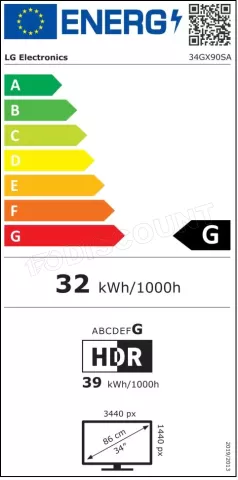 Photo de Ecran incurvé 34" LG UltraGear OLED GX9s UWQHD 240Hz (Argent)