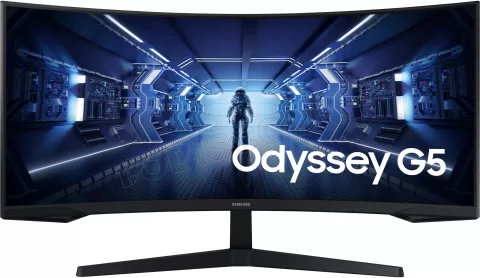 Photo de Ecran incurvé 34" Samsung Odyssey G5 C34G5 UWQHD (Noir) 165Hz