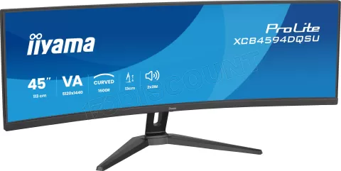 Photo de Ecran incurvé 45" Iiyama ProLite XCB4594DQSU-B1 Dual Quad HD (Noir)