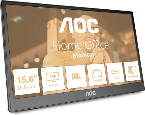 Photo de Ecran portable 16" AOC 16T3EA Full HD (Noir)