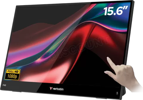 Photo de Ecran portable tactile 15,6" Verbatim Light Full HD (Noir)