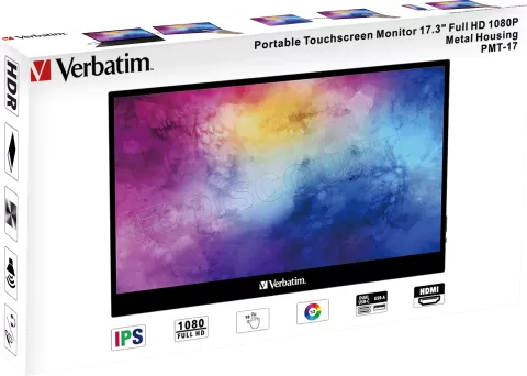 Photo de Ecran portable tactile 17,3" Verbatim PMT-17 Full HD (Noir)