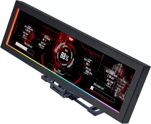 Photo de Écran universel 8,8" Lian Li SM088 avec support (Noir)