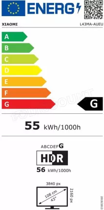 Photo de Ecran/TV 43" Xiaomi A 2025 4K Ultra HD (Noir)
