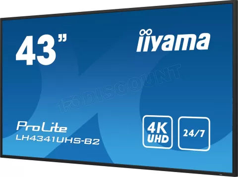 Photo de Ecran/TV Professionnel 43" Iiyama ProLite LH4341UHS-B2 4K Ultra HD (Noir)