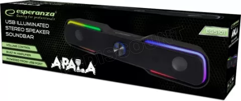 Photo de Enceinte barre de son Esperanza Rainbow Apala RGB (Noir)