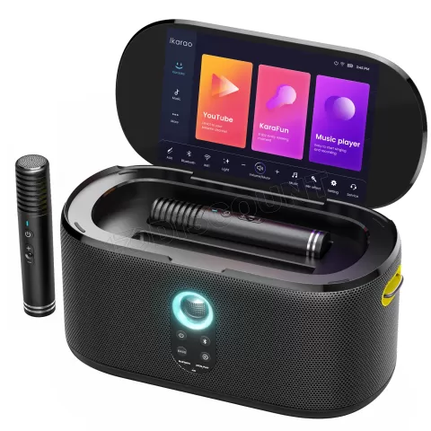 Photo de Enceinte Karaoké nomade Ikarao Shell S1 écran tactile 10.1" (Noir)