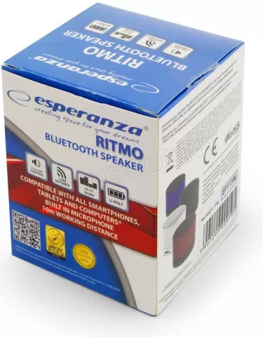 Photo de Enceinte nomade Bluetooth Esperanza Ritmo EP115B