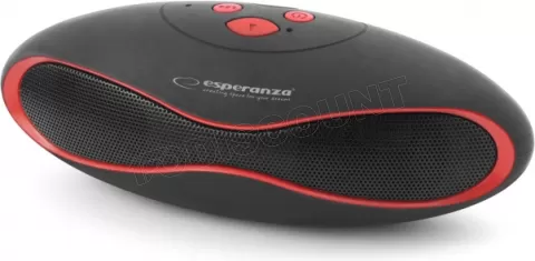 Photo de Enceinte nomade Bluetooth Esperanza Trival (Noir/Rouge)