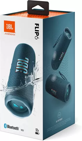 Photo de Enceinte nomade Bluetooth JBL Flip 6 (Bleu)