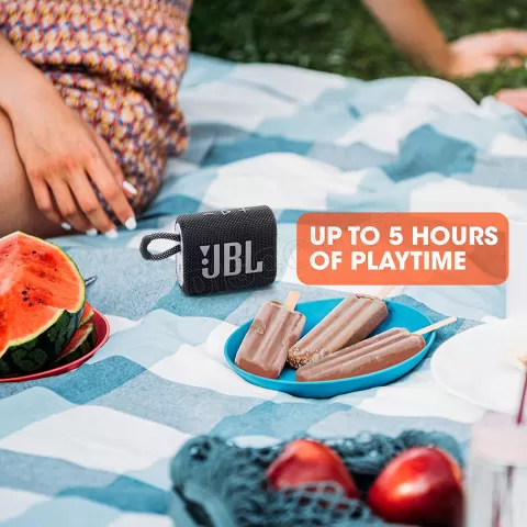 Photo de Enceinte nomade Bluetooth JBL Go 3 (Bleu)