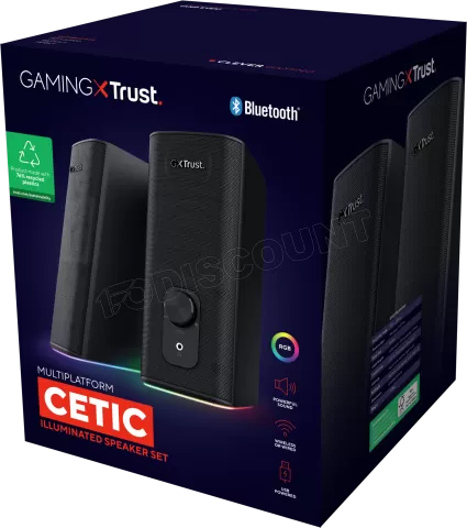 Photo de Enceintes Bluetooth Trust GXT 612 Cetic RGB (Noir)