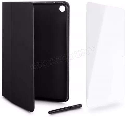 Photo de Étui de protection à rabat Urban Factory Greenee pour Galaxy Tab A9 8,7" + 1x protection verre trempé + 1x stylet (Noir)