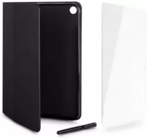 Photo de Étui de protection à rabat Urban Factory Greenee pour Galaxy Tab A9 8,7" + 1x protection verre trempé + 1x stylet (Noir)