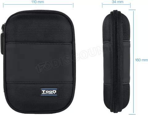 Photo de Etui de protection (Housse) TooQ TQBC-E2501 pour 2,5" (Noir)