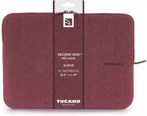 Photo de Étui de protection (Housse) Tucano Mélange pour ordinateur portable 14" max (Rouge)