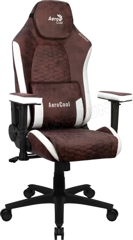 Photo de Fauteuil Aerocool Crown AeroSuede (Marron/Blanc)