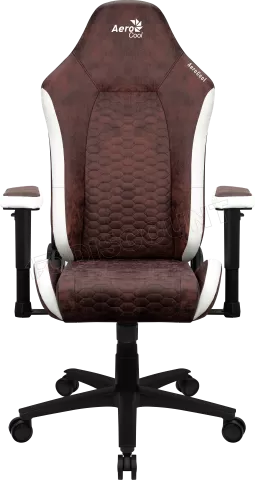 Photo de Fauteuil Aerocool Crown AeroSuede (Marron/Blanc)