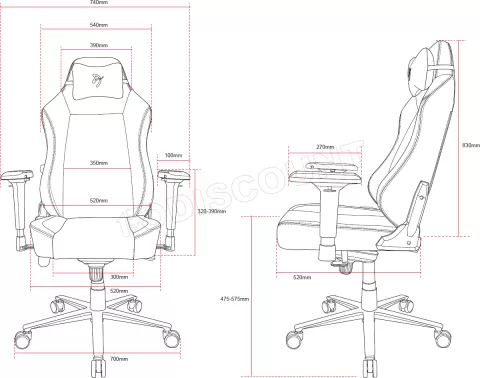 Photo de Fauteuil Arozzi Primo PU (Noir)