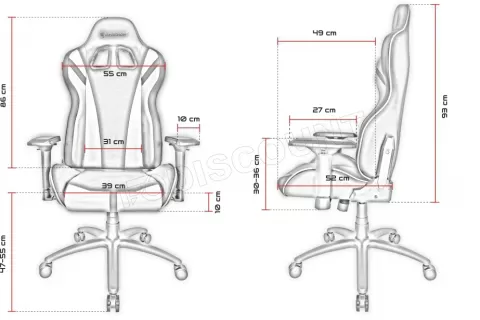 Photo de Fauteuil Azgenon Z300 (Noir/Jaune)