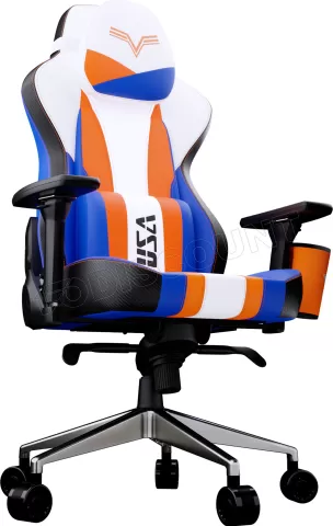 Photo de Fauteuil Cooler Master Caliber X2 Street Fighter 6 Luke (Blanc/Bleu/Orange)