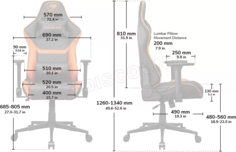 Photo de Fauteuil Cougar Armor One V2 (Gris)