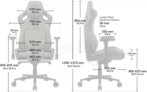 Photo de Fauteuil Cougar Defensor S (Bleu)