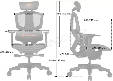 Photo de Fauteuil ergonomique Cougar Argo One (Noir)