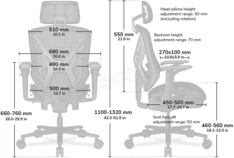 Photo de Fauteuil ergonomique Cougar Speeder (Noir)