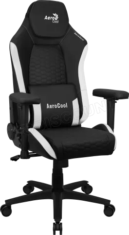 Photo de Fauteuil Gamer Aerocool Crown Leatherette (Noir/Blanc)