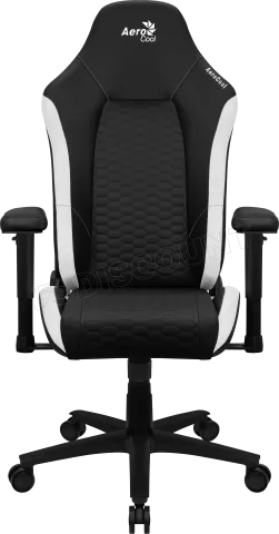 Photo de Fauteuil Gamer Aerocool Crown Leatherette (Noir/Blanc)