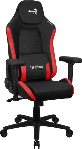 Photo de Fauteuil Gamer Aerocool Crown Leatherette (Noir/Rouge)