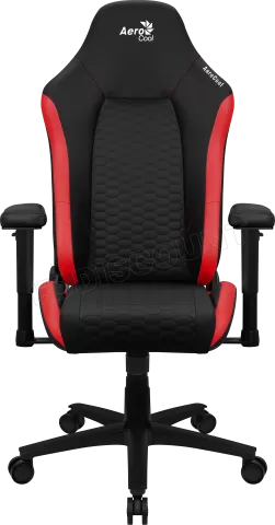 Photo de Fauteuil Gamer Aerocool Crown Leatherette (Noir/Rouge)