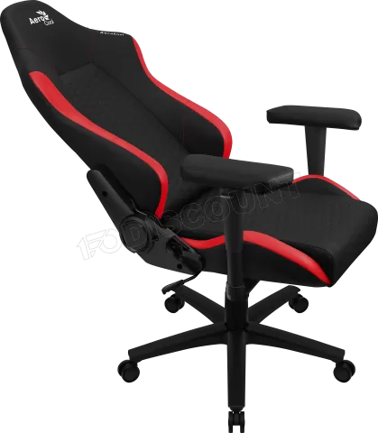 Photo de Fauteuil Gamer Aerocool Crown Leatherette (Noir/Rouge)