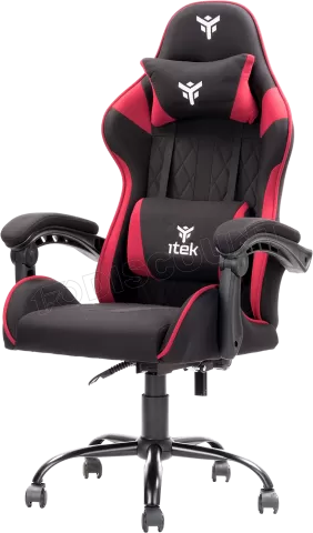 Photo de Fauteuil Gamer iTek Rhombus FF10 (Noir/Rouge)