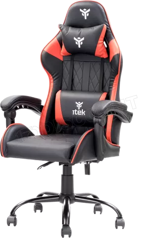 Photo de Fauteuil Gamer iTek Rhombus PF10 (Noir/Rouge)