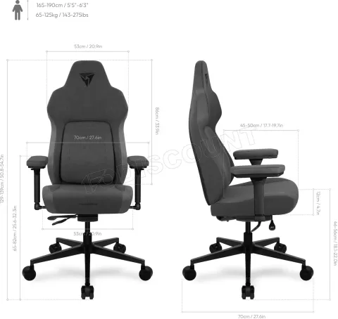 Photo de Fauteuil Gamer ThunderX3 Core Smart Loft (Gris)