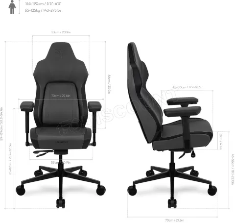 Photo de Fauteuil Gamer ThunderX3 Core Smart Modern (Noir)