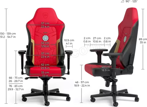 Photo de Fauteuil Noblechairs Hero Iron Man Edition (Rouge/Or/Noir)