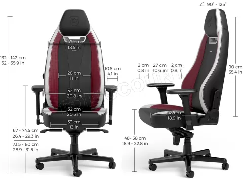 Photo de Fauteuil Noblechairs Legend (Noir/Rouge/Blanc)