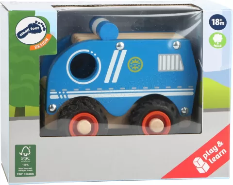 Photo de Fourgon de police Small Foot en bois (Bleu)