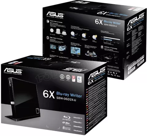 Photo de Graveur Blu-Ray externe slim Asus SBW-06D2X (Noir)