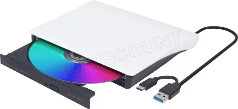 Photo de Graveur DVD externe Gembird DVD-USB-031 (Blanc)
